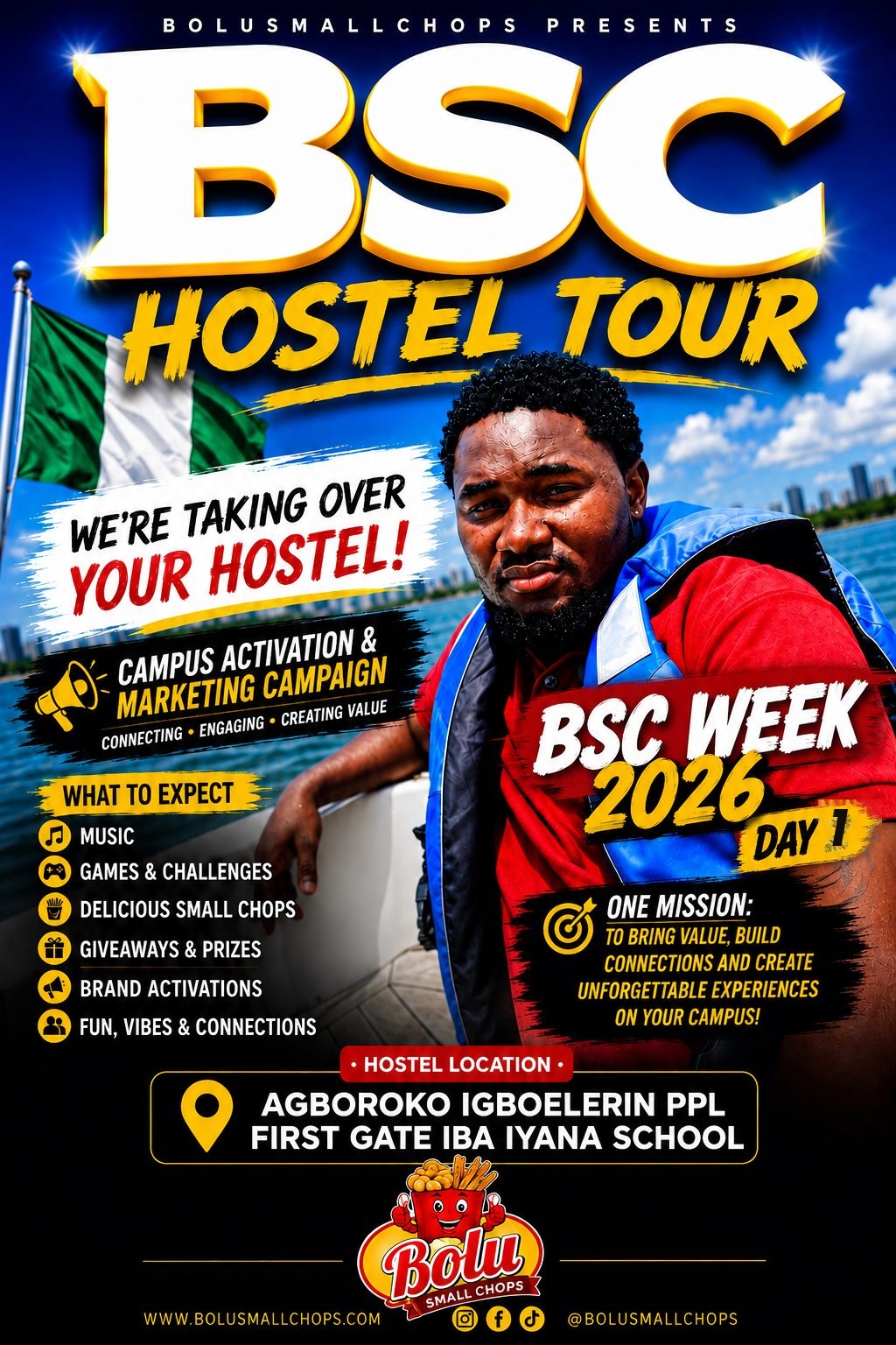 Day One: Hostel Tour flyer