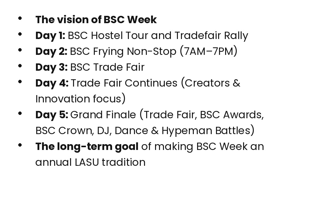 BSC Week 2026 main poster: full schedule
